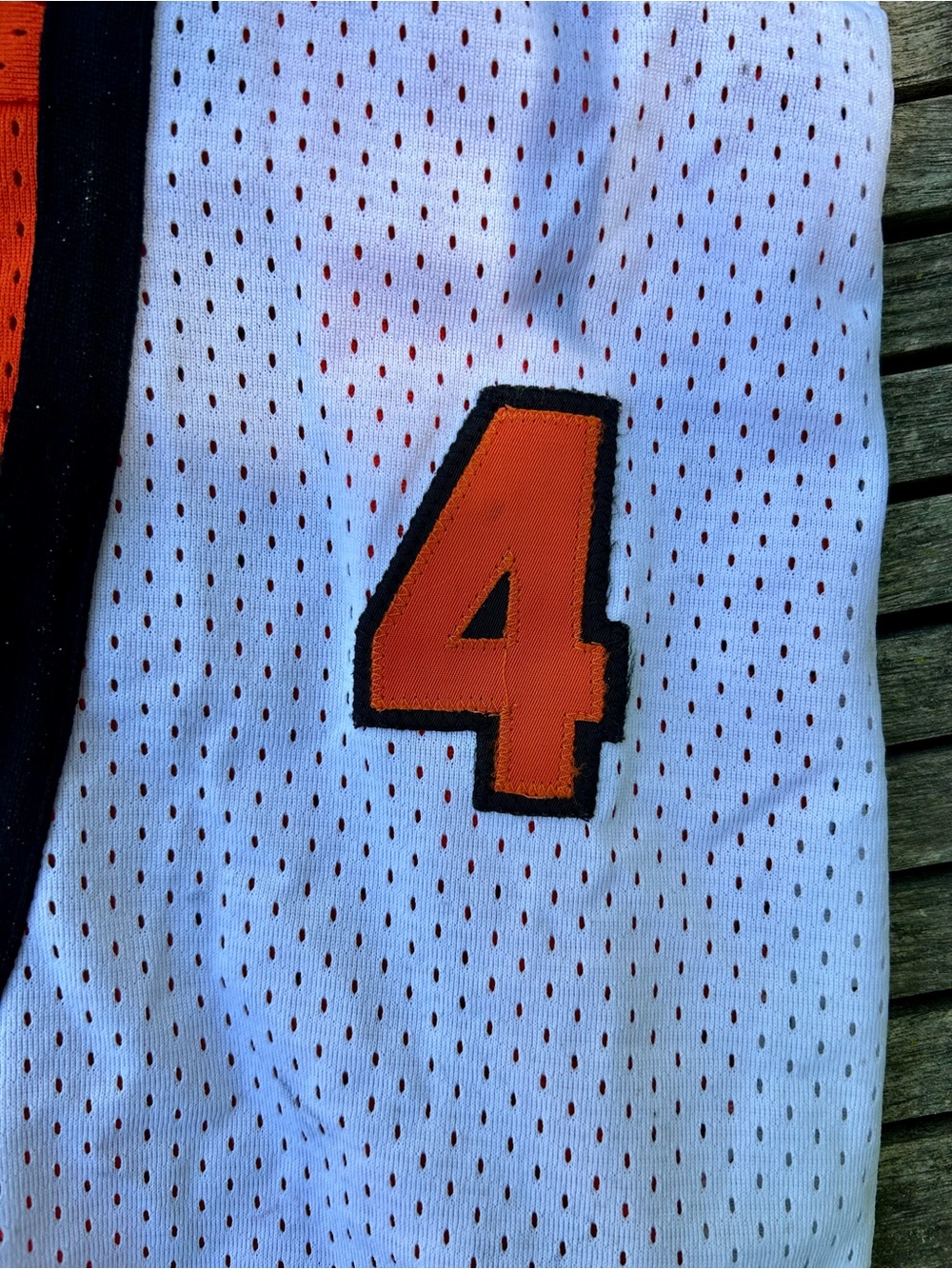 Vintage Abercrombie & Fitch Orange Mesh Hockey Jersey - Picture 10 of 16